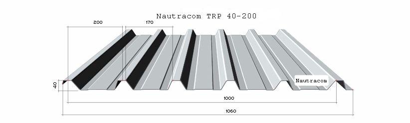 Aluminium profielplaat TRP 40-200 Aluminium profielplaat TRP 40-200